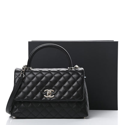 Chanel Caviar Quilted Small Coco Handle Flap Black 12 of 12