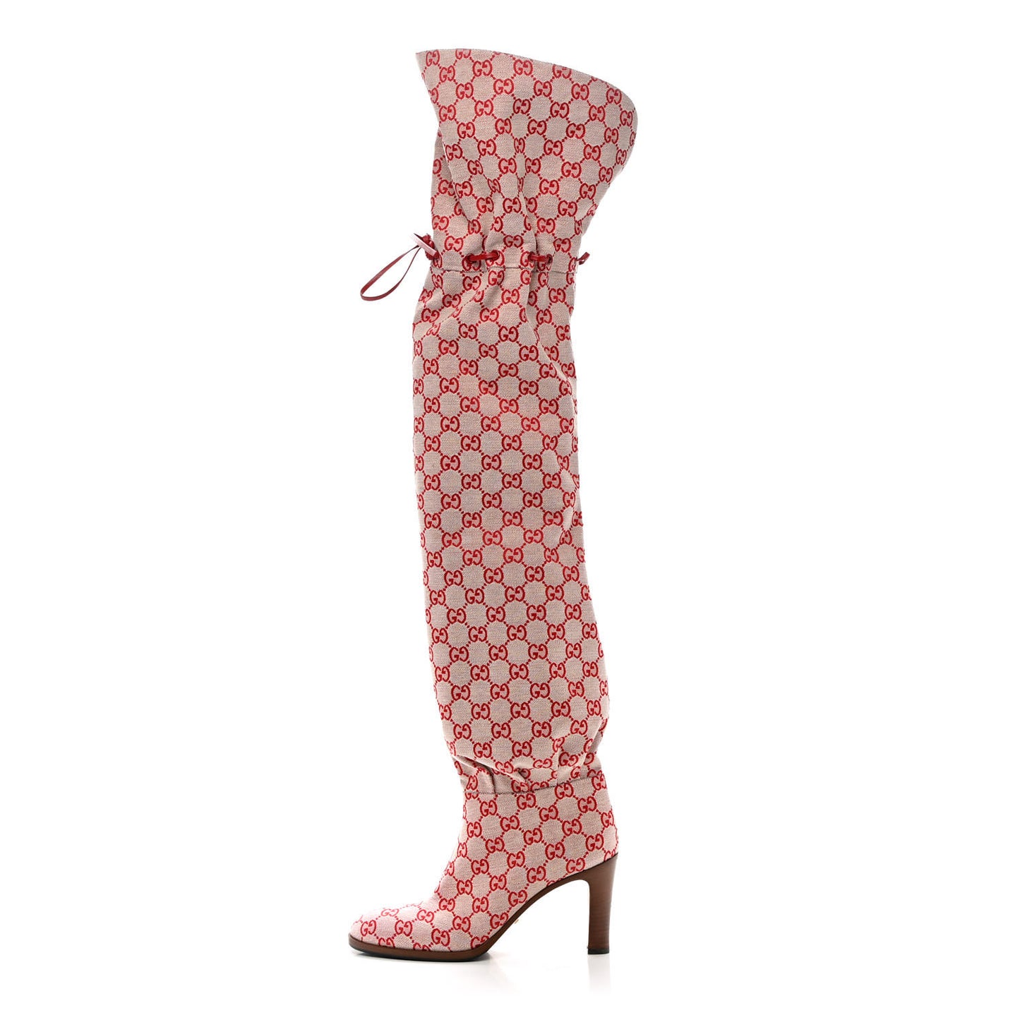 Monogram Over The Knee Boots 39.5 Gardenia Hibiscus Red
