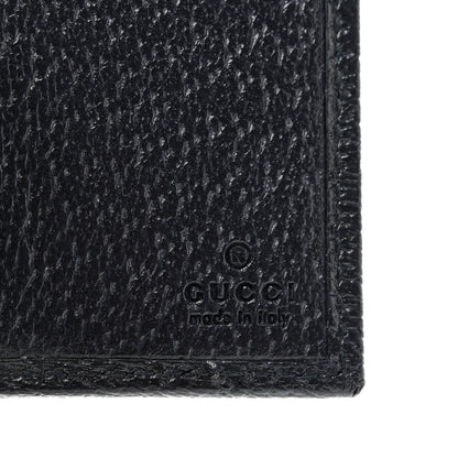 Gucci GG Supreme Monogram Textured Dollar Calfskin Retro Interlocking G Card Case Beige Blue 6 of 7