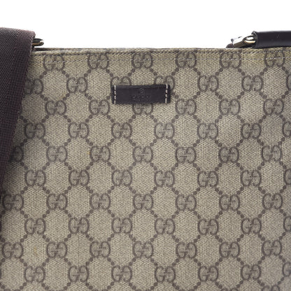 Gucci GG Supreme Monogram Small Flat Messenger Bag Dark Brown 8 of 9