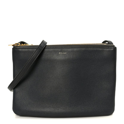 Celine Lambskin Small Trio Crossbody Bag Medium Grey 1 of 12