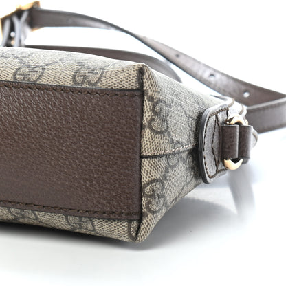 Gucci GG Supreme Monogram Textured Dollar Calfskin Web Small Ophidia Dome Shoulder Bag Beige Ebony New Acero 9 of 9