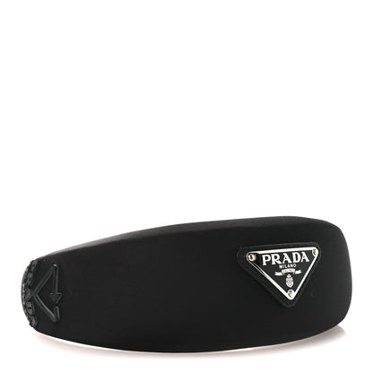 Prada Re-Nylon Metal Triangle Logo Headband Black 4 of 6