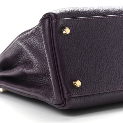 Hermes Taurillon Clemence Kelly Retourne 32 Raisin 8 of 10