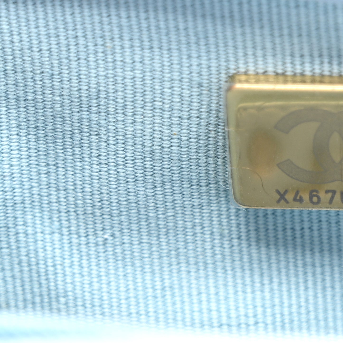 Iridescent Caviar Quilted Mini My Perfect Flap Light Blue