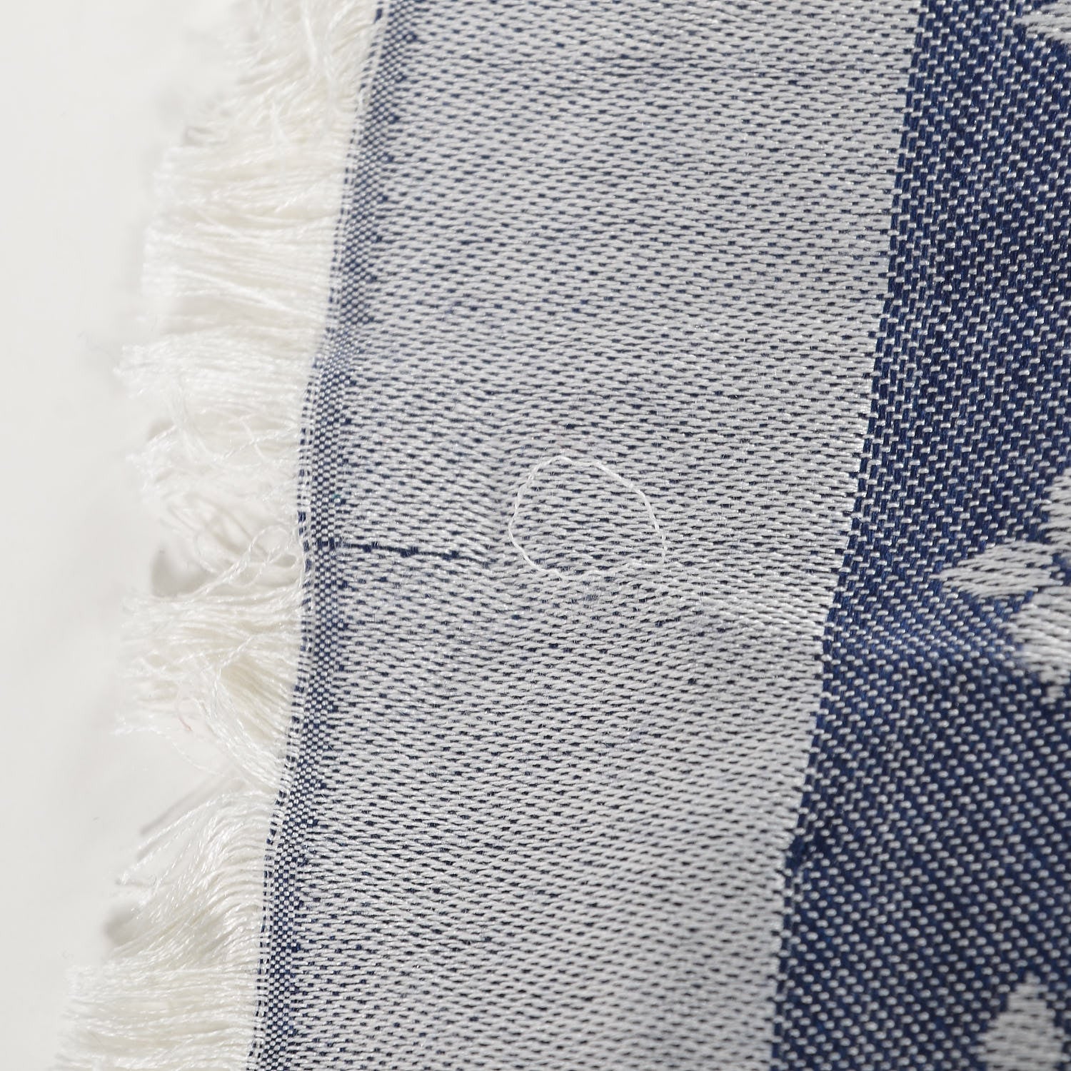 Louis Vuitton Silk Wool Monogram Denim Shawl Blue 4 of 5