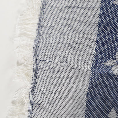 Louis Vuitton Silk Wool Monogram Denim Shawl Blue 4 of 5