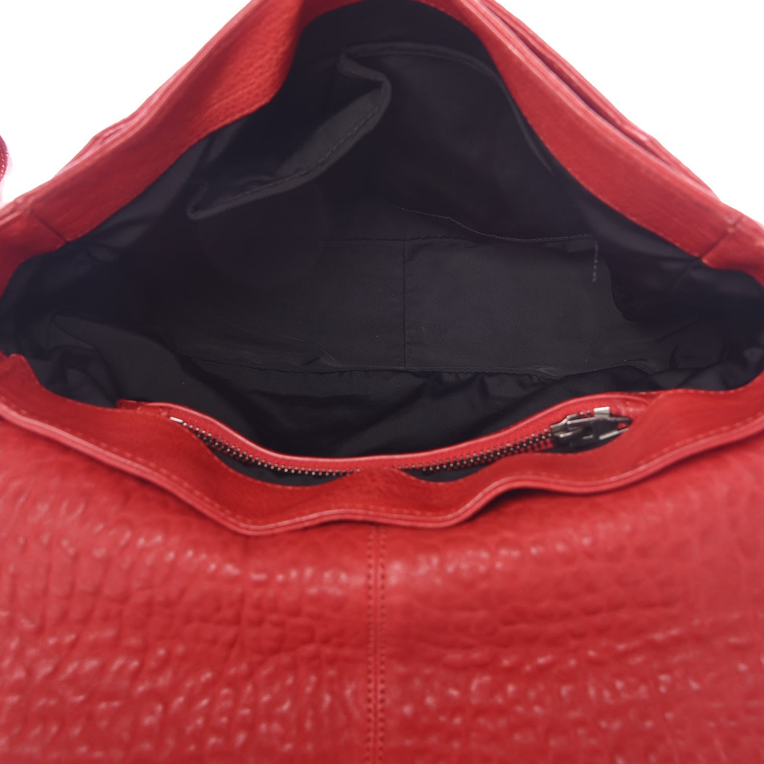 Alexander Wang Pebbled Lambskin Lia Sling Red Nickel Hardware 5 of 15