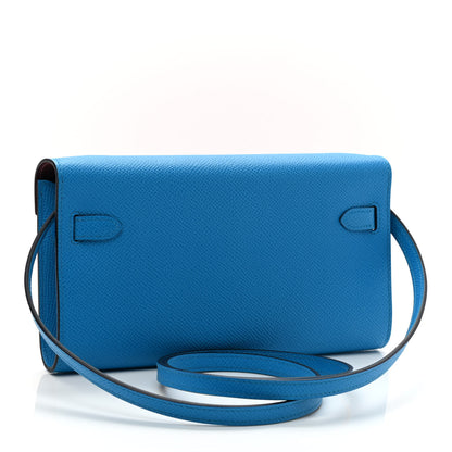 Hermes Epsom Verso Kelly Wallet To Go Bleu Frida Rouge H 3 of 6