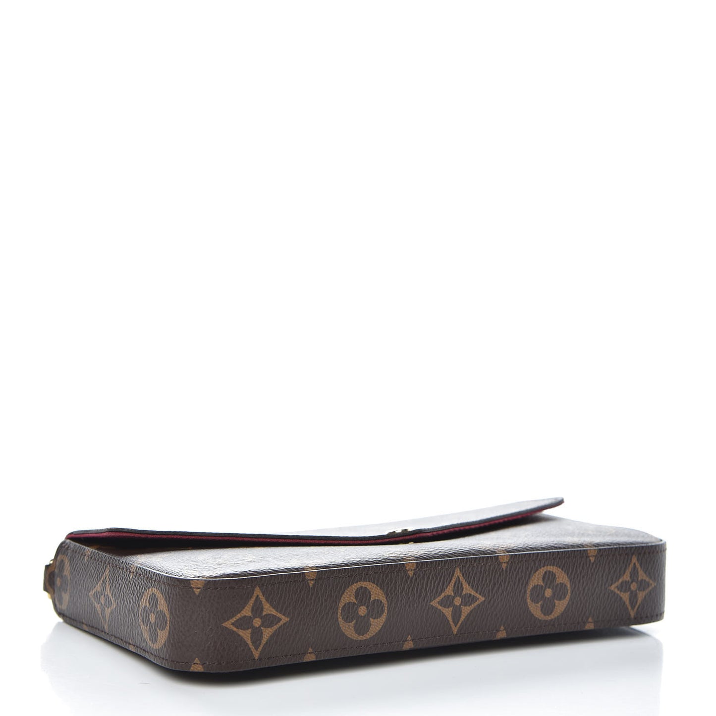 Monogram Pochette Felicie Chain Wallet Fuchsia
