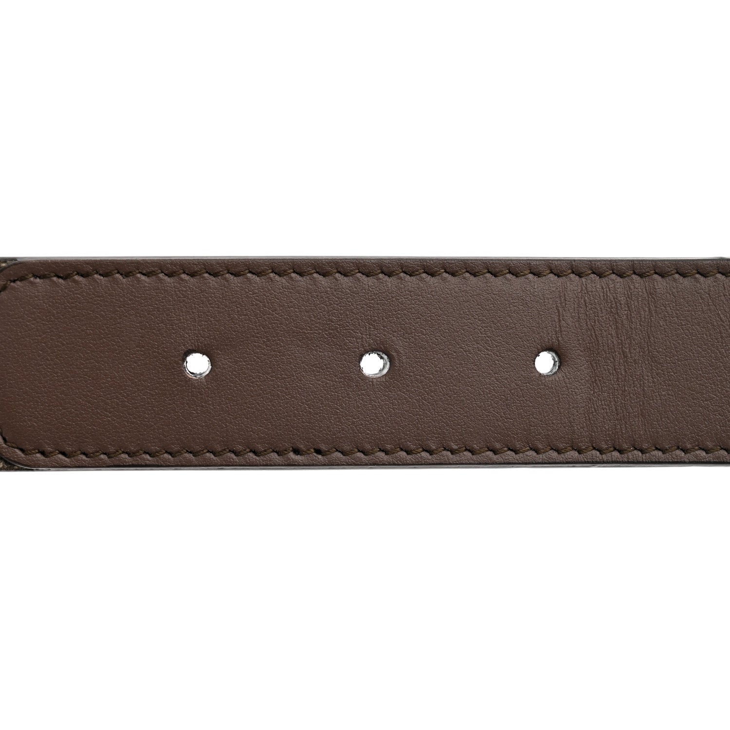 Gucci GG Supreme Monogram Matte Plutone Calfskin Double G 30mm Belt 80 32 Beige Ebony New Acero 3 of 7