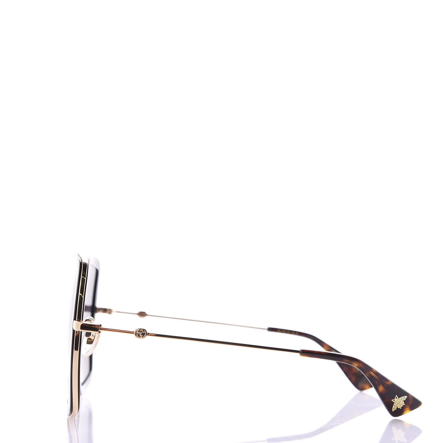 Gucci Acetate Oversize Square Frame GG0106S Sunglasses Black 2 of 7