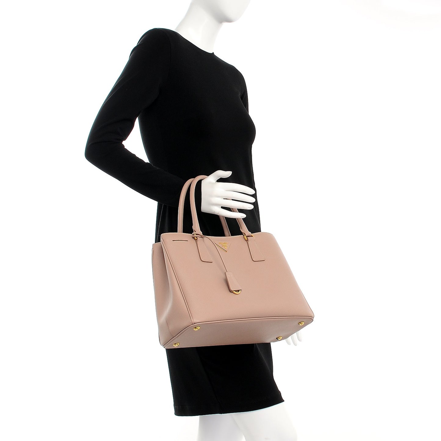Saffiano Lux Medium Tote Cammeo
