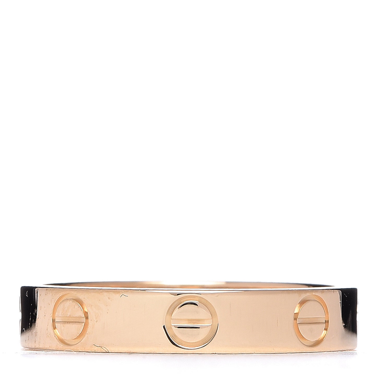 18K Yellow Gold 3.5mm LOVE Wedding Band Ring 53 6.25