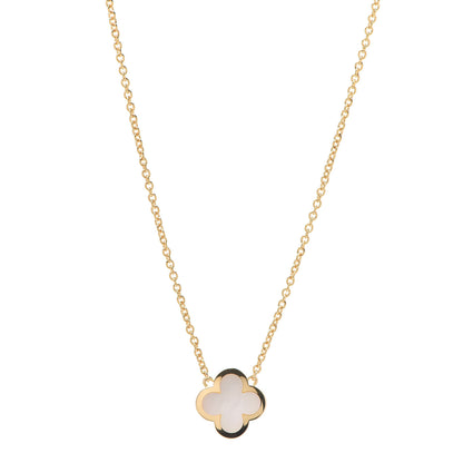 Van Cleef & Arpels 18K Yellow Gold Mother of Pearl Pure Alhambra Pendant Necklace 1 of 6