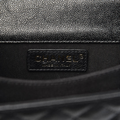 Chanel Caviar Quilted North South Boy Flap Black 6 of 9
