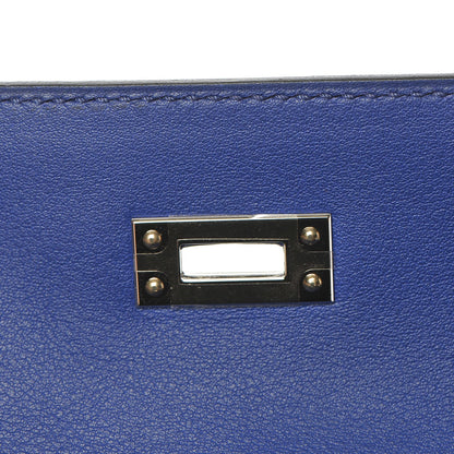 Hermes Swift Kelly Pochette Clutch Bleu Electrique 15 of 24