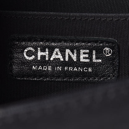 Chanel Calfskin Quilted Medium Boy Top Handle Flap Black 9 of 13