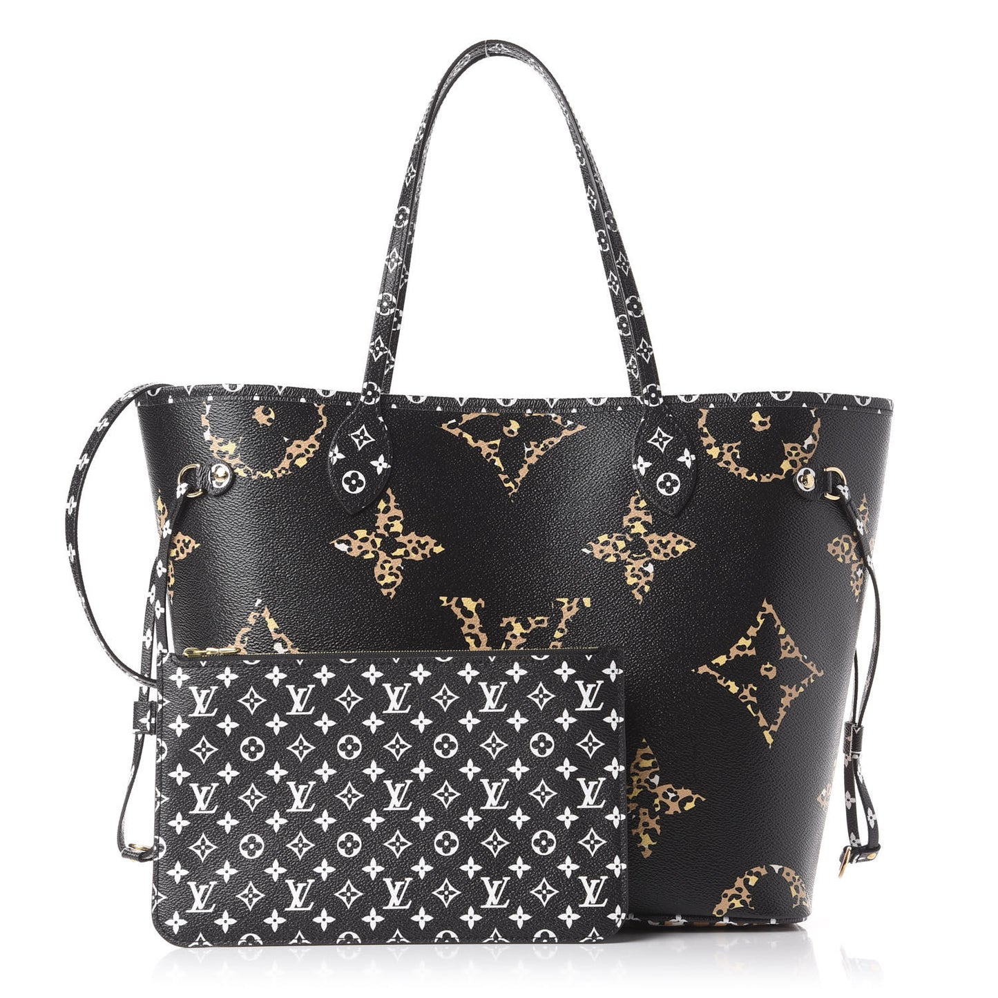 Monogram Giant Jungle Neverfull MM Black