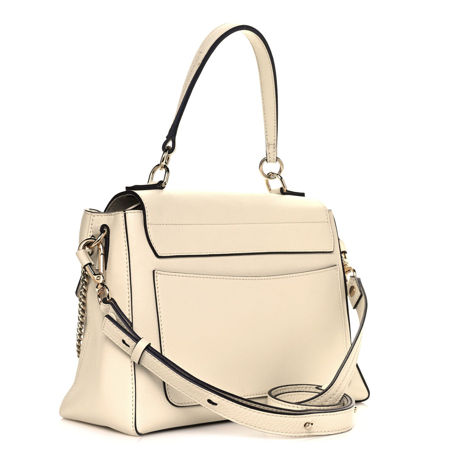 Calfskin Small Faye Day Shoulder Bag Off White