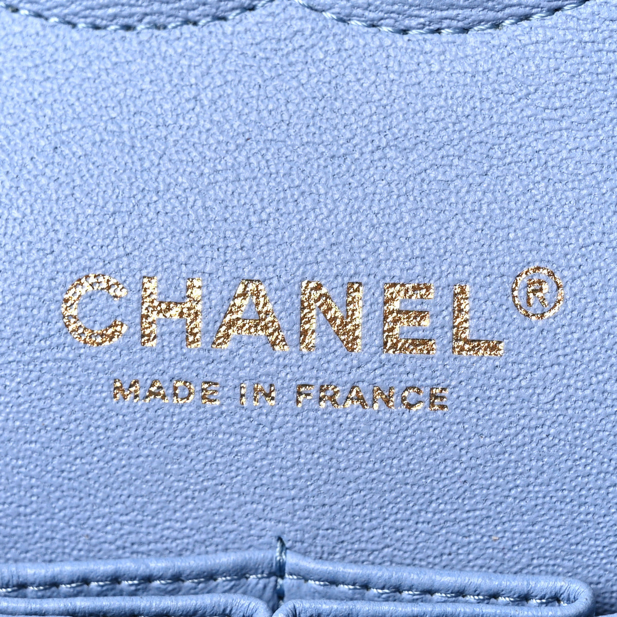 Chanel Lambskin Quilted Medium Double Flap Light Blue 6 of 10