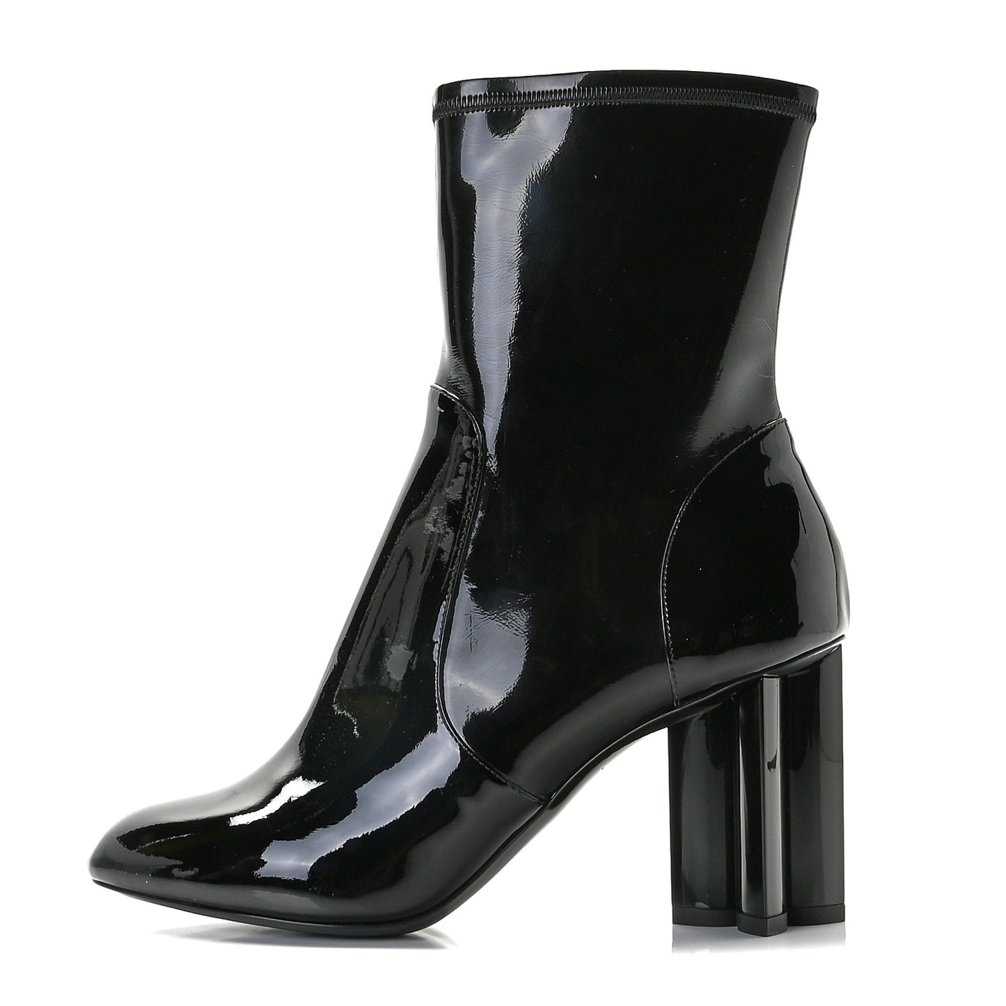 Patent Silhouette Ankle Boots 38.5 Black