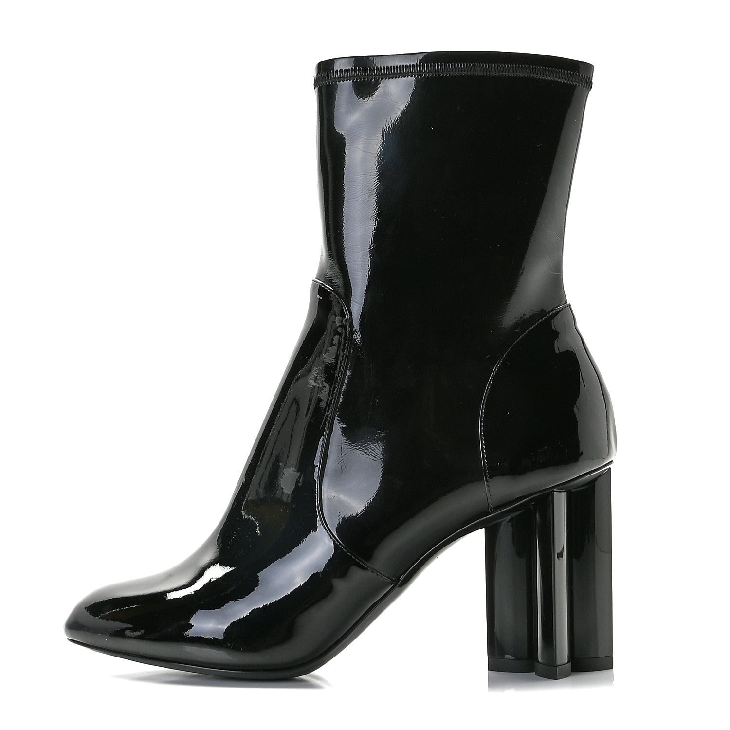 Louis Vuitton Patent Silhouette Ankle Boots 38.5 Black 1 of 12