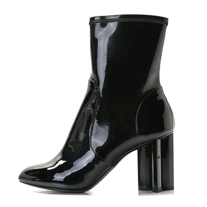 Louis Vuitton Patent Silhouette Ankle Boots 38.5 Black 1 of 12