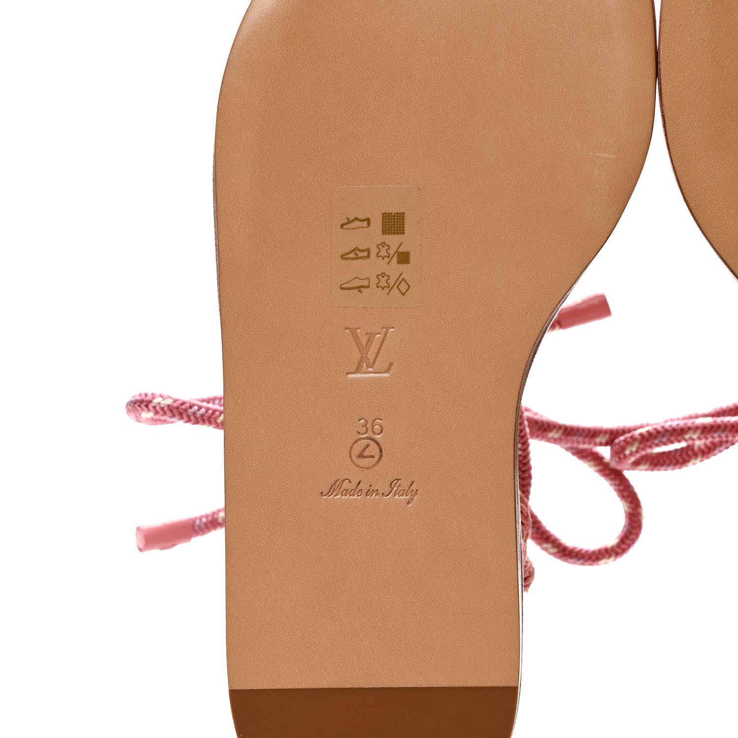 Louis Vuitton Fabric Maia Rope Flat Sandal 36 Rose Clair 6 of 7