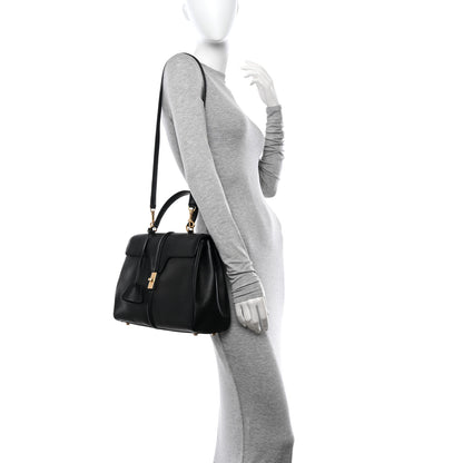 Celine Grained Calfskin Classique 16 Top Handle Bag Black 2 of 13