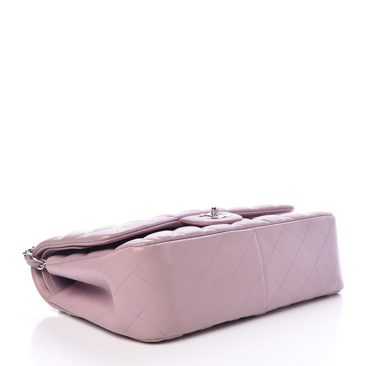 Chanel Lambskin Quilted Jumbo Double Flap Light Purple 4 of 17