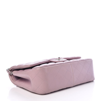 Chanel Lambskin Quilted Jumbo Double Flap Light Purple 4 of 17