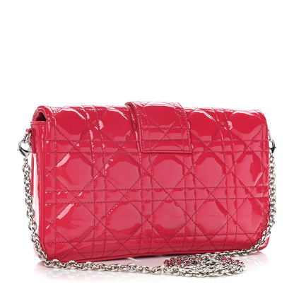 Christian Dior Patent Cannage New Lock Pouch Coquelicot 2 of 10