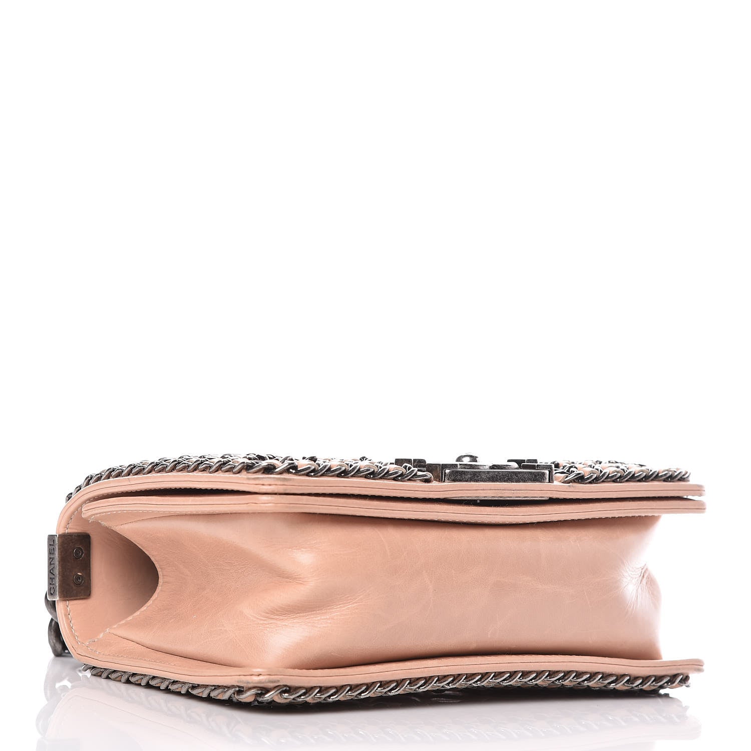 Chanel Glazed Calfskin Small Boy Chained Flap Pink 5 of 11