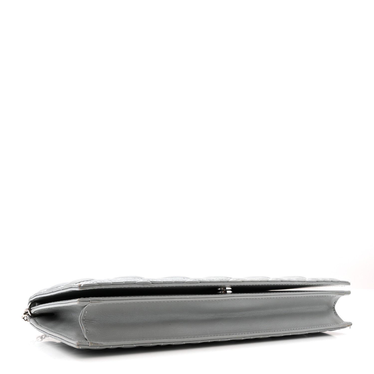 Christian Dior Lambskin Cannage Lady Dior Convertible Clutch Grey 4 of 16