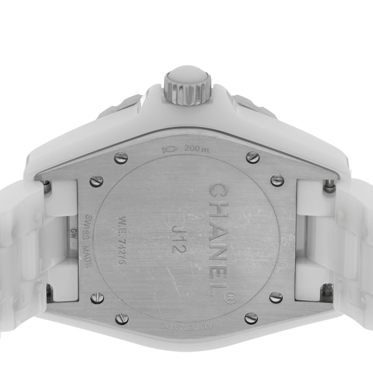 Stainless Steel Ceramic 38mm J12 Automatic Watch White