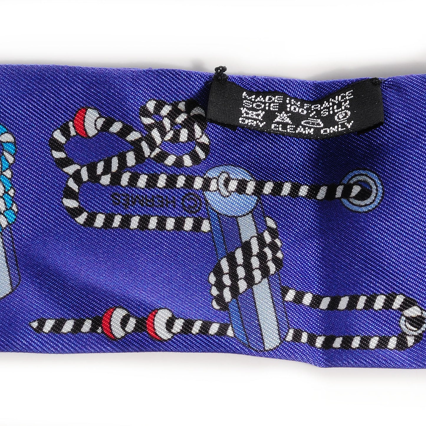 Silk Cordages Twilly Scarf Bleu Klein Turquoise Rouge