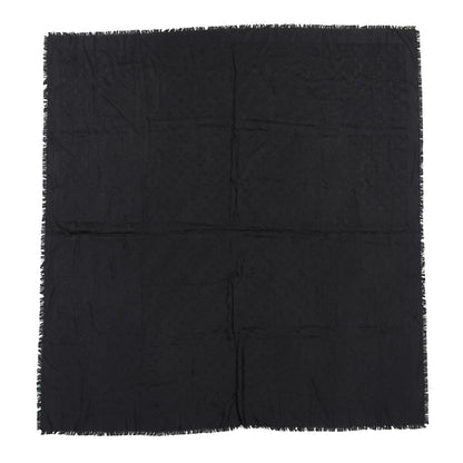 Louis Vuitton Wool Silk Monogram Shawl Black 1 of 3