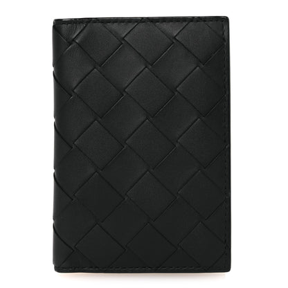 Bottega Veneta Nappa Maxi Intrecciato Bi-Fold Card Holder Black 1 of 6