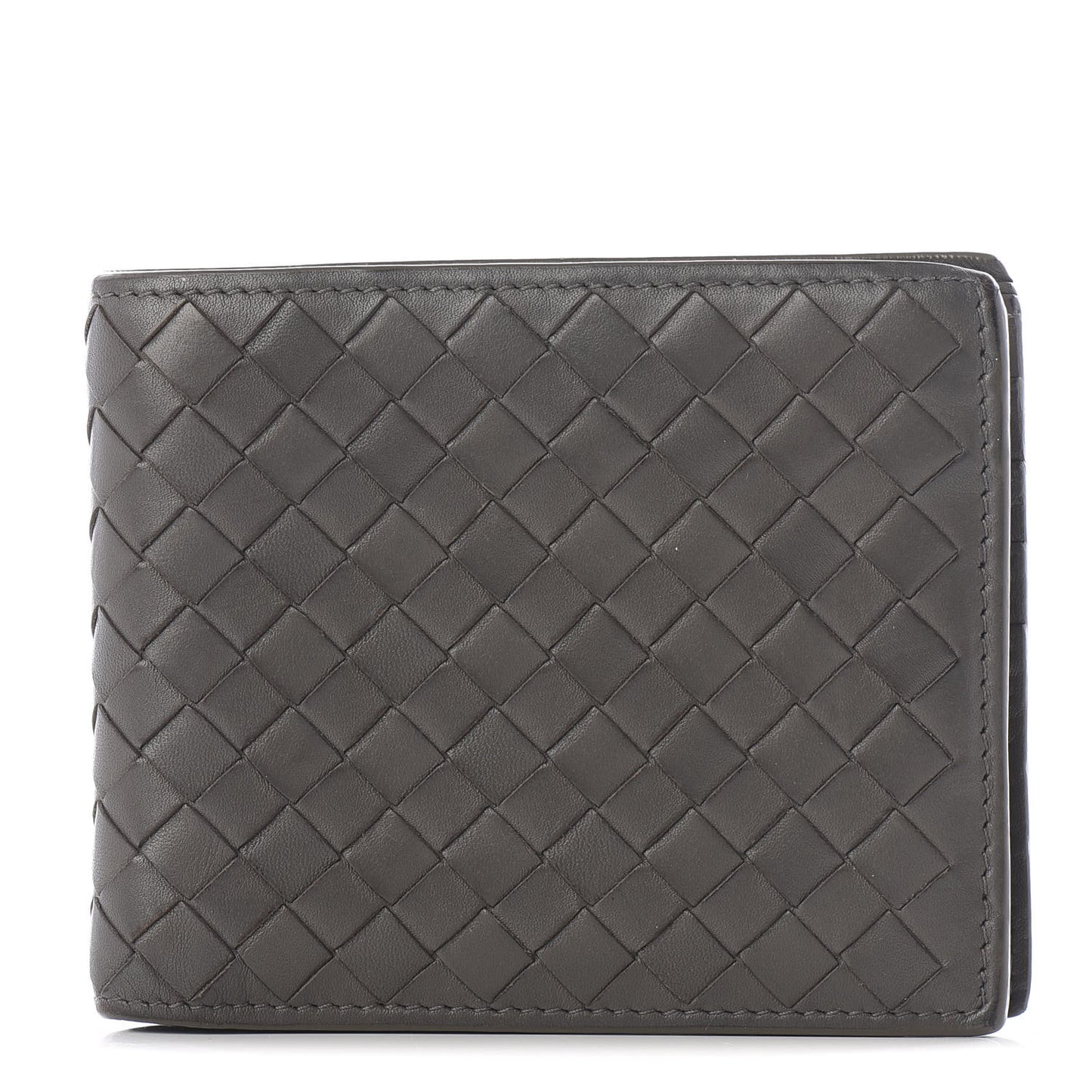 Nappa Intrecciato Bi-Fold Wallet Light Grey