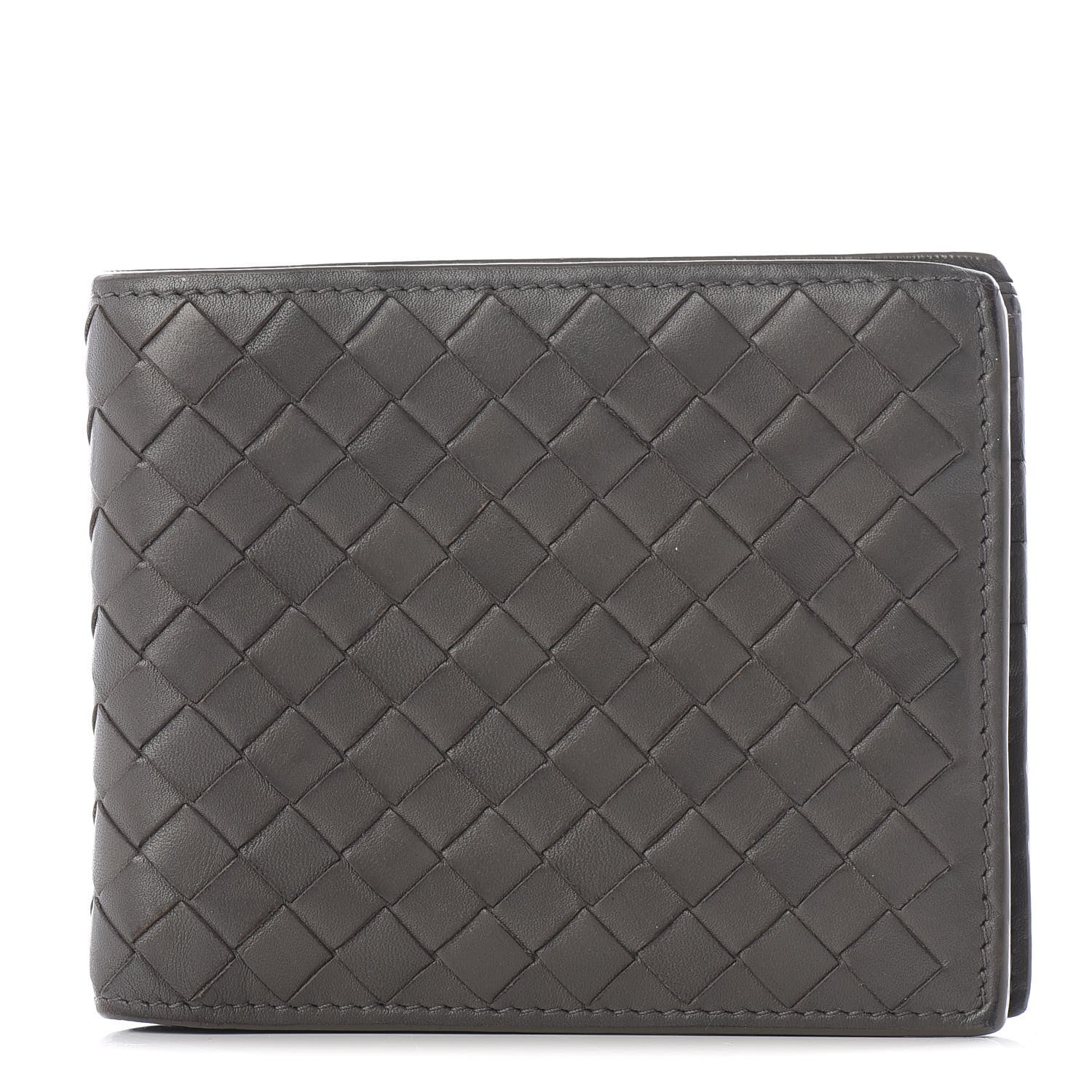 Bottega Veneta Nappa Intrecciato Bi-Fold Wallet Light Grey 1 of 6