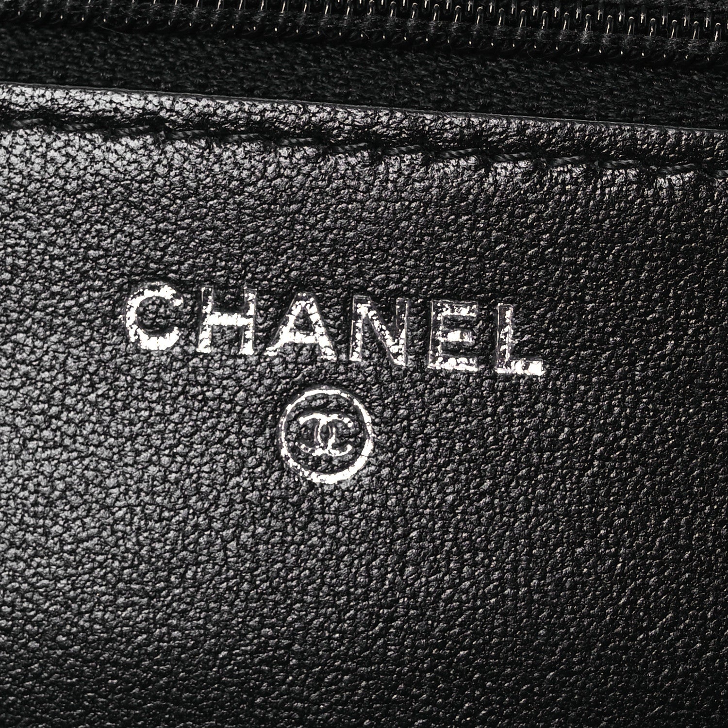 Chanel Lambskin Quilted Crystal CC Wallet On Chain WOC Black 7 of 15