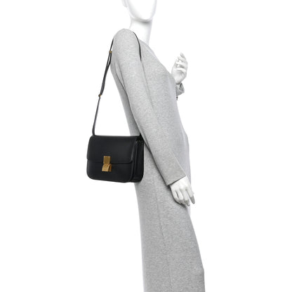 Celine Box Calfskin Medium Classic Box Flap Bag Black 2 of 14
