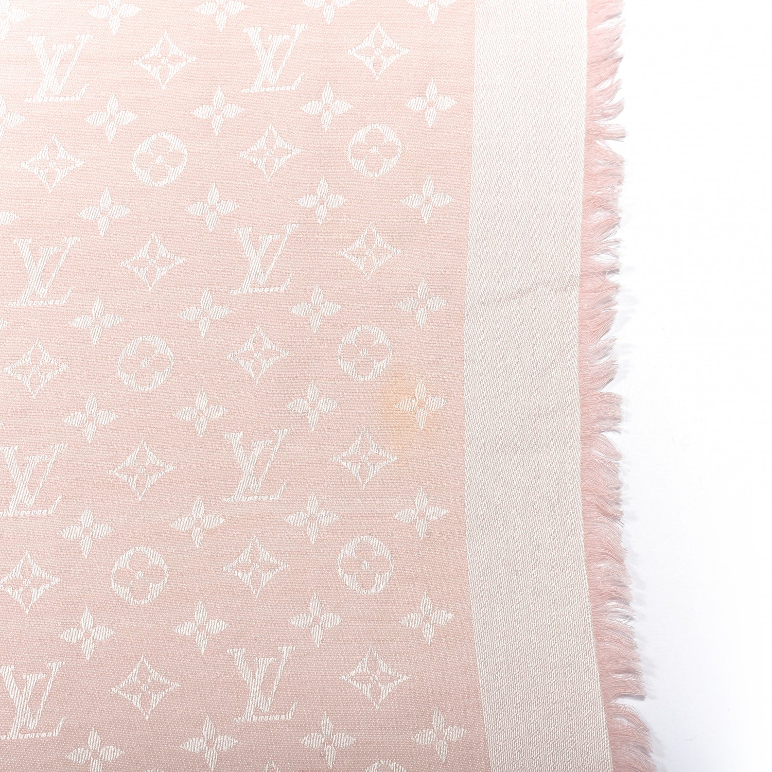 Louis Vuitton Silk Wool Monogram Shawl Rose 3 of 6