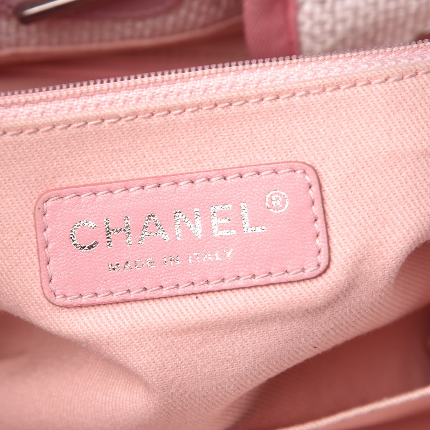 Chanel Canvas Large Deauville Tote White Pink 6 of 24