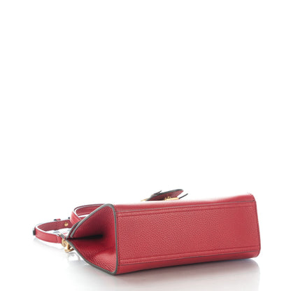 Gucci Calfskin Mini GG Marmont Top Handle Bag Vulcanic Red 4 of 7