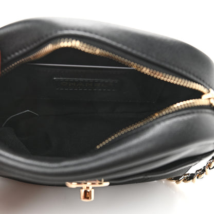 Chanel Goatskin Quilted Small Casual Trip Camera Case Black 5 of 11