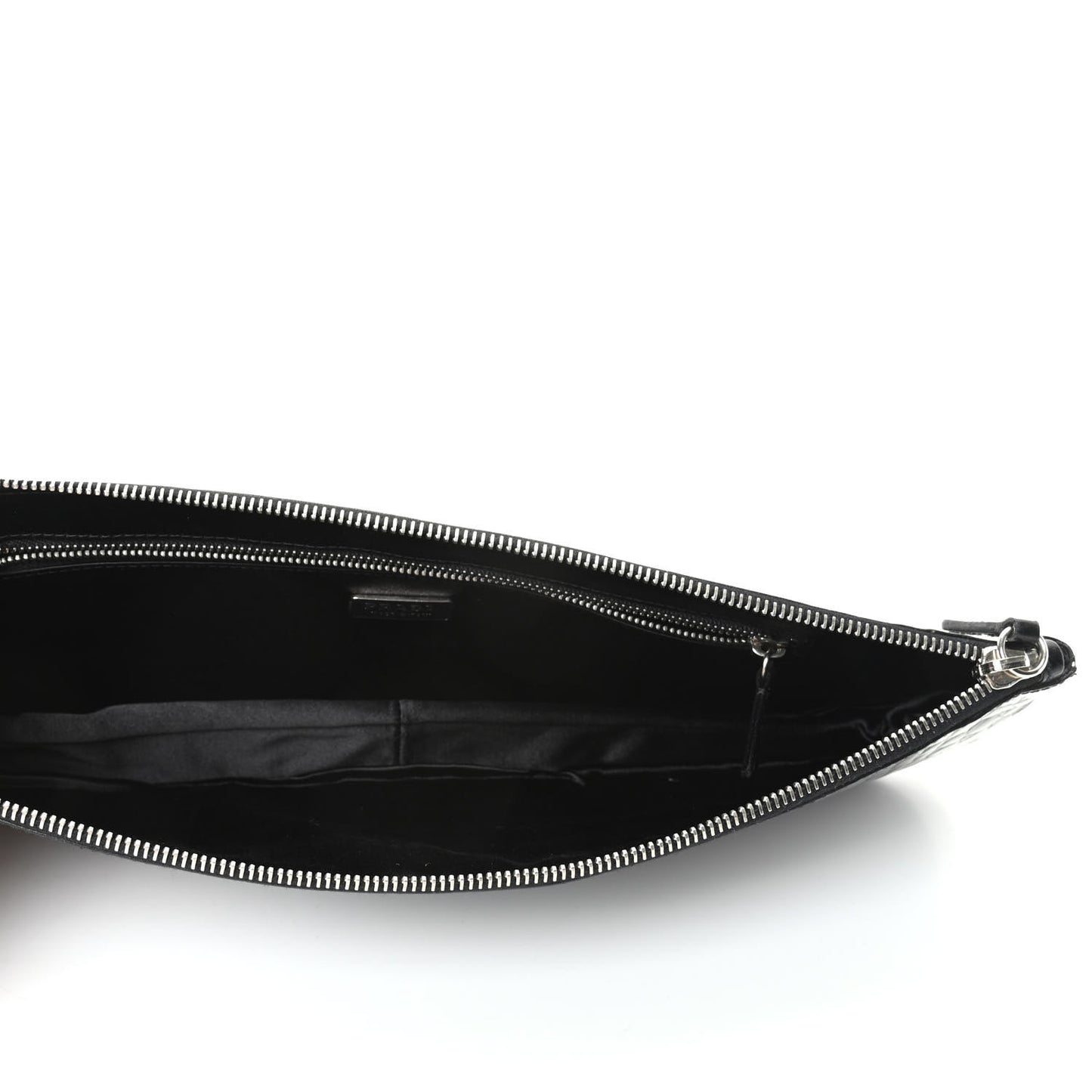 Calfskin Crocodile Embossed Long Clutch Black