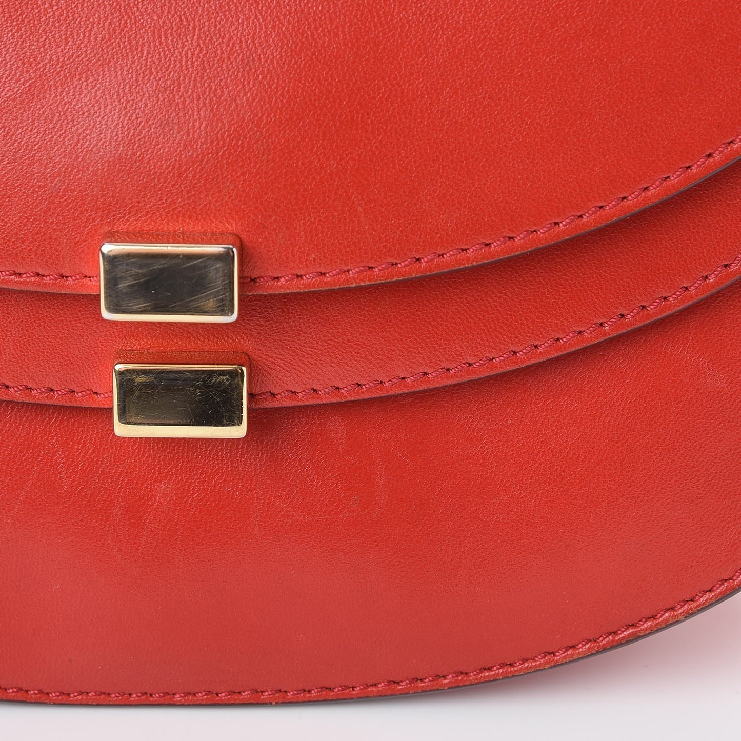 Calfskin Mini Georgia Crossbody Bag Paprika Red