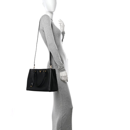 Prada Saffiano Lux Medium Tote Black 2 of 13